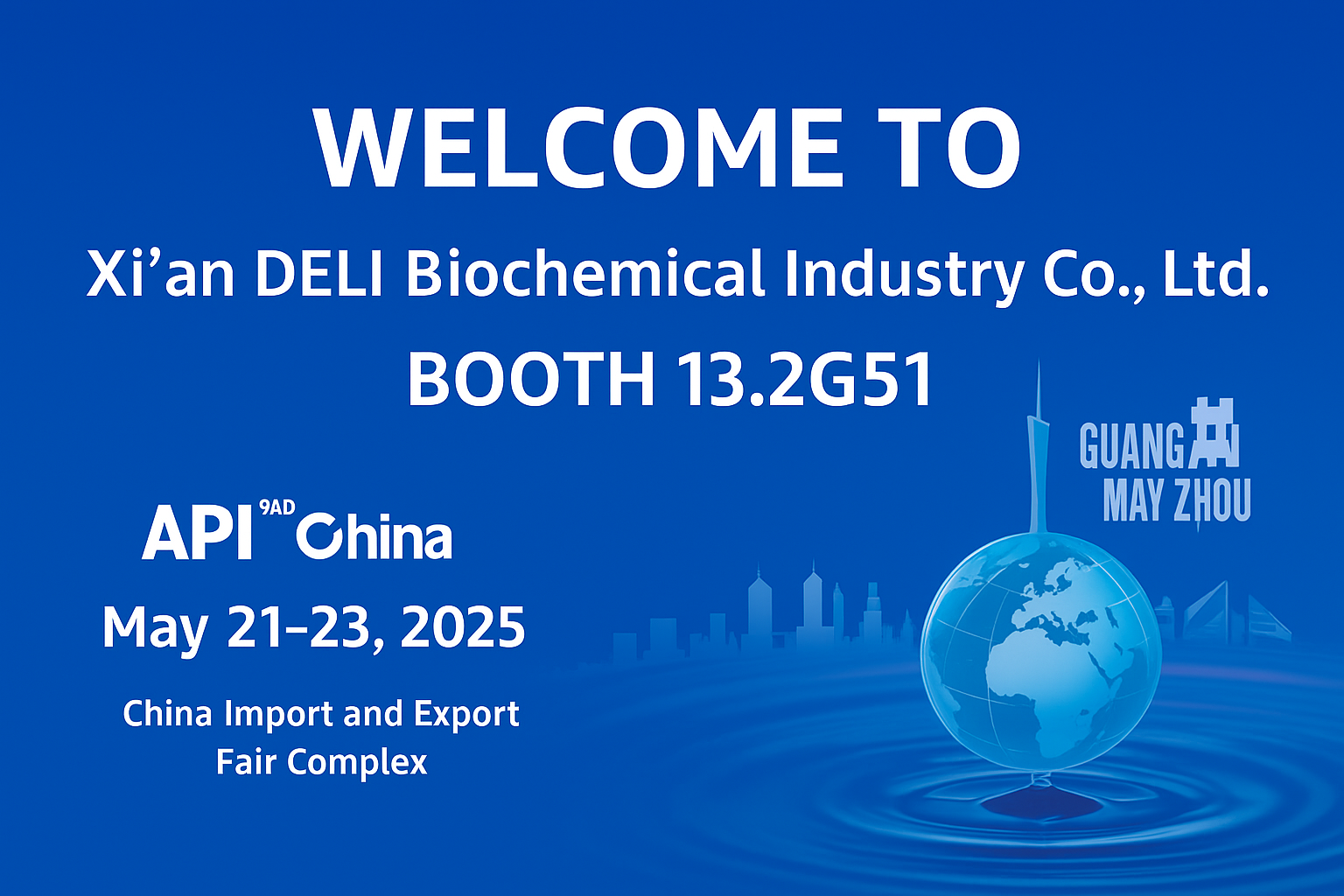 Xi'an Deli Biochemical, който да се изложи в 92 -и API Китай в Гуанджоу