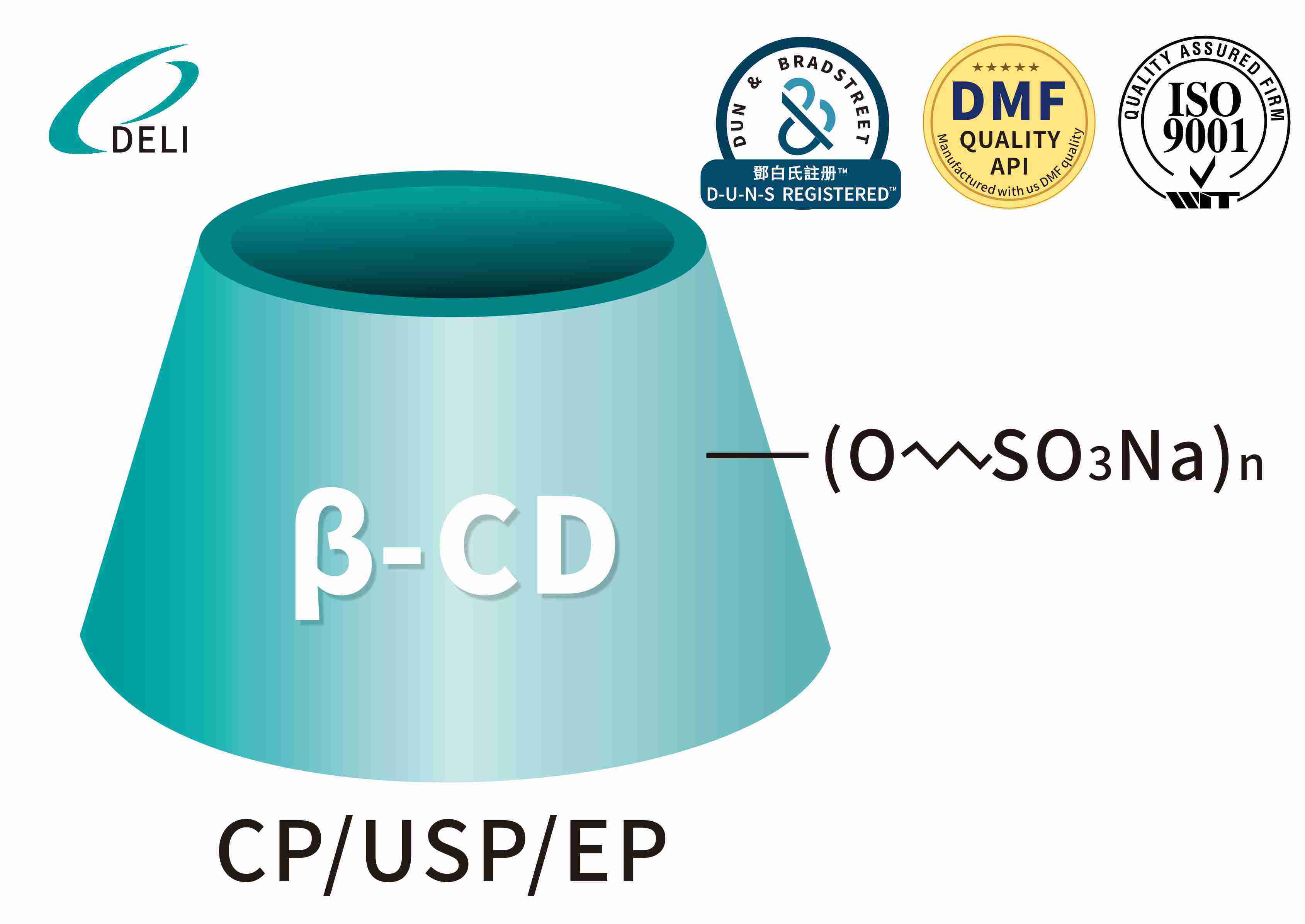EP и USP клас Betadex Sulfobutyl етер натриев инжекционен API екстрапиент